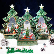 圣诞树雪花水晶球八音盒送儿童，女生女孩音乐盒，圣诞节摆件新年礼物