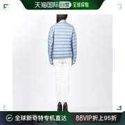 99新未使用香港直邮MONCLER 女士浅蓝色短款羽绒夹克 1A10100