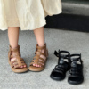 儿童罗马凉鞋2024年夏季童鞋女童，中高帮凉靴时尚洋气女孩鞋子