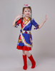 藏族舞蹈演出服装女童少儿西藏少数民族表演服饰水袖民族风儿童新