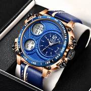 商务电子手表双显多功能低价腕表男士运动防水手表