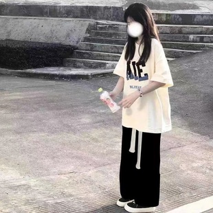 夏装韩版16少女13初中学生，岁14女孩15运动休闲两件套装12一套衣服