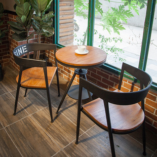 阳台休闲茶桌椅欧式复古铁艺奶茶咖啡店凉台，院子休息区小圆桌组合