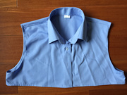 制服蓝色假领子工作制服铁路工作装免烫节约领衬衫衬衣假领