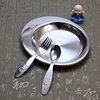 出口德国加厚食品级304不锈钢碗幼儿童分食分隔格碗盘加深快餐盘