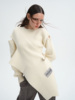 TIWILLTANG就异是MIRROR原创针织衫女春季肩部破缝两件式套头毛衣