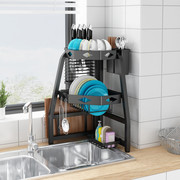 厨房洗碗池角落台面碗柜碗碟架，收纳架水槽，上方置物架晾碗架沥水架