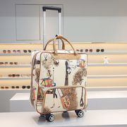 拉杆包女轻便万向轮小款便携旅行包，手提韩版大容量短途旅游行李袋