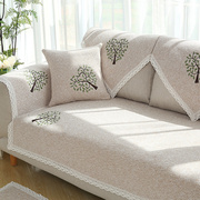 沙发垫四季通用布艺防滑坐垫，冬季简约现代棉麻，垫子北欧套罩巾靠背
