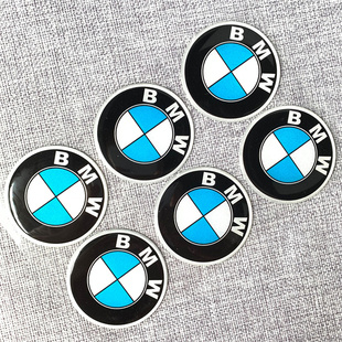 适于BMW汽车标志反光3D凝胶贴纸摩托车宝马logo圆标车贴油箱贴花