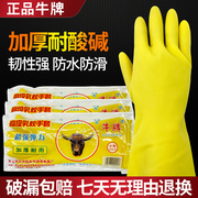 牛牌乳胶手套家务胶皮，手套洗碗清洁工厂水产加工加厚橡胶牛筋手套