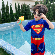 儿童泳衣男童2022女童游泳衣中小童分体宝宝超人泳装连体男孩