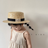 儿童草帽夏季出游遮阳沙滩帽男女童，宝宝海边拍照洋气大帽檐防晒帽