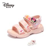 迪士尼童鞋女童公主凉鞋，2023夏季儿童鞋小女孩休闲凉鞋软底