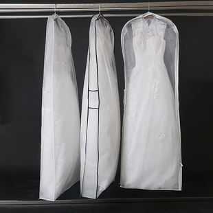 婚纱防尘罩加厚透明婚纱袋子礼服防尘套，收纳展示袋印字