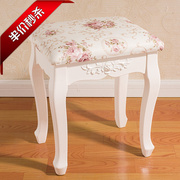 白色法式化妆凳约欧式梳妆台凳子仿实木美甲凳卧室换鞋凳