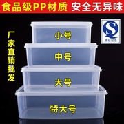 冰箱专用保鲜盒食品级，收纳盒透明带盖塑料，密封储物盒子长方形商用