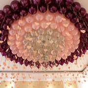 爱心形吊坠节日气球，装饰生日珠光，气球蓝白加厚装扮结婚墙上