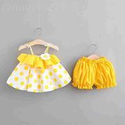 网红一岁女宝宝公主裙子，0-1周婴幼儿夏季衣服2到3纯棉套装4个5月6