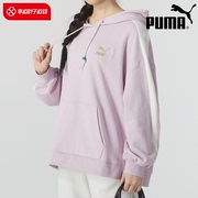 PUMA彪马卫衣女装冬季CNY新年款紫色连帽套头衫宽松运动服627269