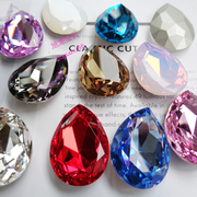 超精尖底水滴约20*30MM水晶玻璃钻饰品挂机镶钻补钻DIY宝石立体钻