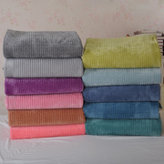 韩式外贸水洗毯子短毛绒，素色绒毯纯色，冬季保暖床垫床盖铺盖两用