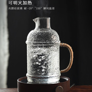 O6AM凉水壶玻璃耐高温大容量凉白开水瓶水杯套装老式冷水壶家用泡