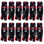 美国队球衣梦十队篮球服，套装男篮球训练服运动背心比赛定制篮球服