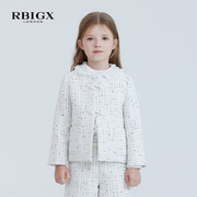 RBIGX瑞比克童装秋季网纱撞边纯棉设计感小衬女童长袖衬衫