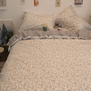 女床品床上用品纯棉花边被套全棉四件套1.8米套件韩式公主风床单