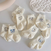 宝宝袜子防滑松口袜0-6个月儿童短袜纯棉，秋冬1-3岁春秋婴儿地板袜