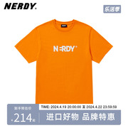 nerdy2023夏日多巴胺穿搭糖果，色t恤女宽松休闲情侣同款短袖百搭潮