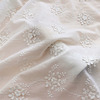 纯棉布料白色立体棉线刺绣，棉布连衣裙衬衫服装面料桌布手工装饰布
