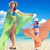 纯色超大裹纱围纱丝巾，沙滩巾沙滩裙海滩比基尼，泳衣披纱专用纱巾女
