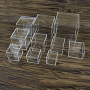方形塑料透明糖果盒食品级饼干盒婚庆伴手礼盒带盖非亚克力盒子