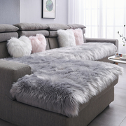 冬季长毛绒沙发垫防滑厚轻奢高档简约皮沙发组合坐垫羊毛垫子