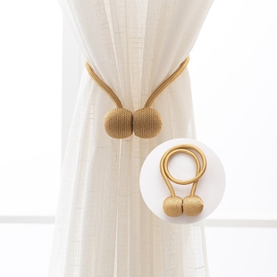 窗帘绑带绑绳磁铁窗帘扣配件创意，挂球一对挂钩扎束带绑球系带磁吸