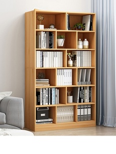 北欧书架简约落地超大容量多层家用学生书柜经济型卧室客厅置物架