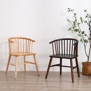 公主椅北欧实木餐椅，温莎圈椅现代简约新中式家用休闲椅子办公椅