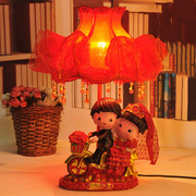 创意结婚台灯陪嫁灯用品婚房床头，红色一对喜庆新婚送新人婚庆礼物
