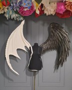 超大号黑白蝙蝠翅膀，万圣节成人cos恶魔翅膀，漫展走秀翅膀道具装饰