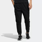 Adidas阿迪达斯裤子男裤秋季运动裤黑色休闲裤梭织长裤HM2989