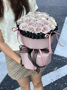 网红曼塔玫瑰鲜花包装纸 芭蕾风花束包装小香风定型片DIY材料