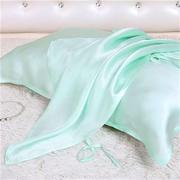 重磅真丝枕巾100桑蚕丝素绉缎，枕头巾丝绸，枕皮丝滑透气舒适