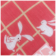 50cm日本制进口山本仁儿童手帕女士全棉手绢薄款柔软和风小兔子