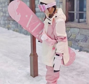 长白山北坡滑雪服租赁橡皮粉套装大码防风防水男女同款小码