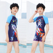儿童防晒泳衣男童冲浪服卡通男童游泳衣大码舒适儿童泳衣