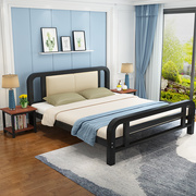 欧式铁艺床1.8米双人床，简约出租房加厚网红1.5铁架床，1.2单人铁床