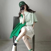 减龄休闲套装女夏天学生韩版宽松显瘦运动跑步纯棉两件套短袖短裤