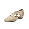 夏季法国三沙牛皮芭蕾舞教师，鞋皮软底低跟形体，练功民族女广场舞鞋